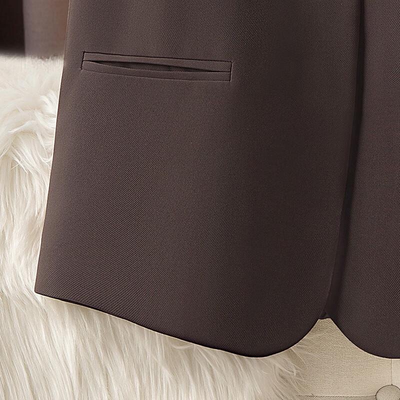 Sibaishai Women's V-Neck Single-Button Slim-Fit Mid-Length Vest