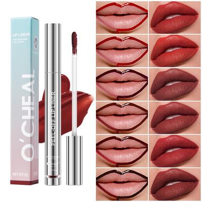 OCHEAL Set Impermeable de Lápiz de Labios y Brillo Hidratante de Larga Duración