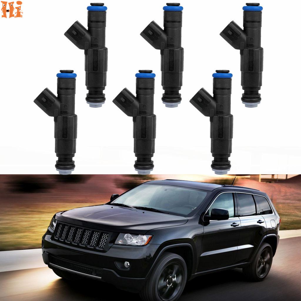 Set of 6 4-Hole Upgrade Fuel Injectors For 99-04 4.0L Jeep Cherokee 0280155784