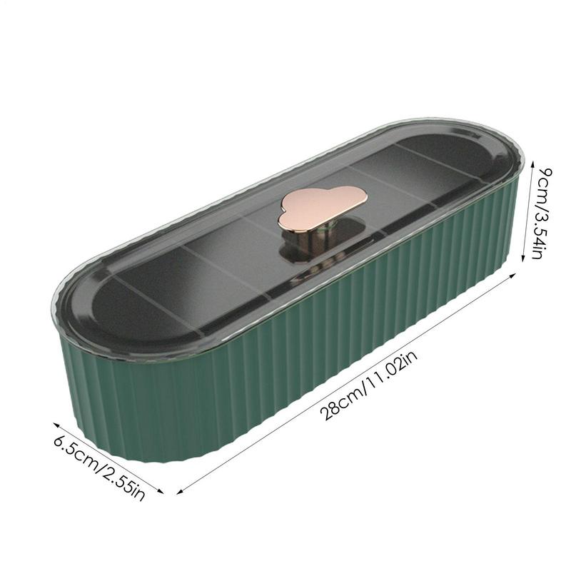 Cable Management Box 7 Compartment Electronics Management Organizer Large Capacity Electronic Accessories Storage Case For
