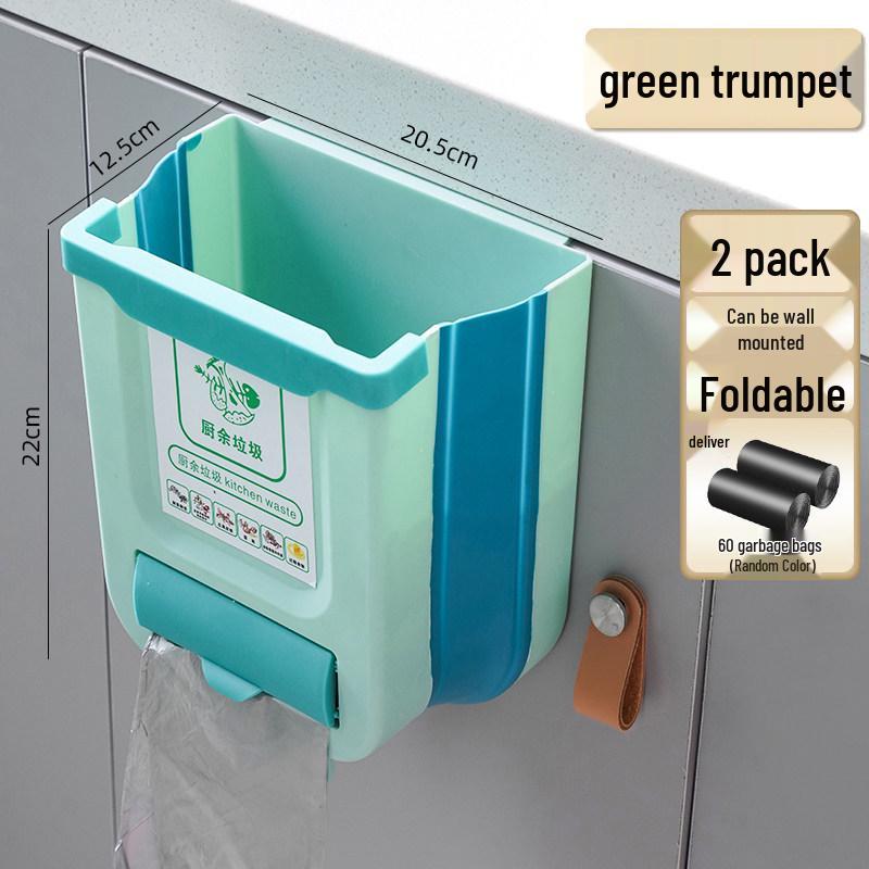 Wall-Mounted Foldable Kitchen & Bathroom Trash Bin
