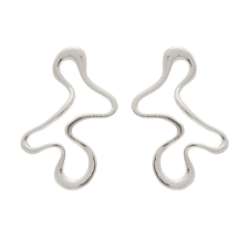 Elegant Geometric Hollow Earrings Accessory Unique Ear Studs Lightweight Gold/Silver Color Women Fashion Ear Studs Charm