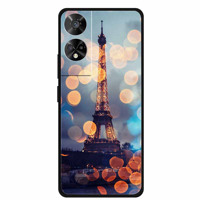 For TCL 50 5G Case Original Soft Silicone TPU Phone Cases Back Cover For TCL 50 XE 5G 50XE Fashion Planet New Coque Black Bumper