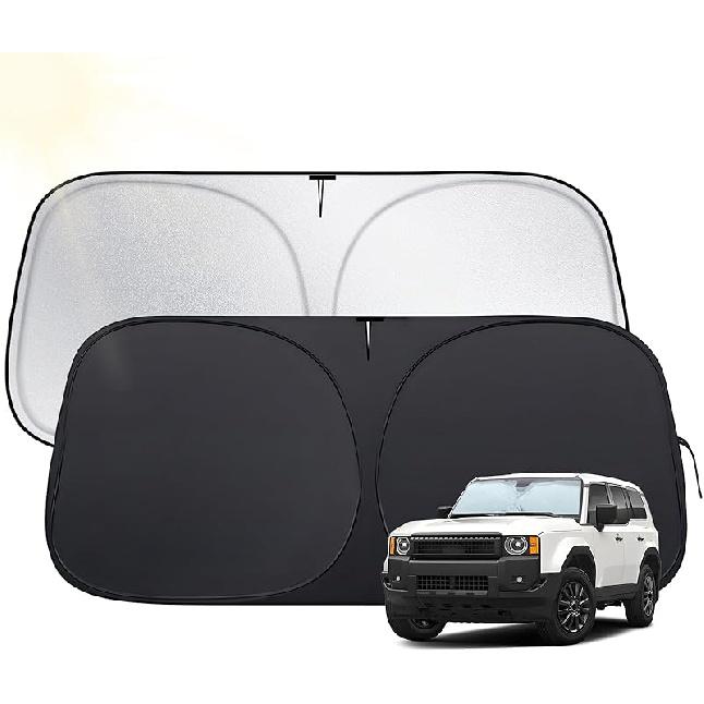 Windshield Sun Shade For Toyota 4Runner 2010-2025,  Fit Car Sun Shades With 420D Fabric & Foldable Memory Steel Wire, Sunshade For Car Windshield