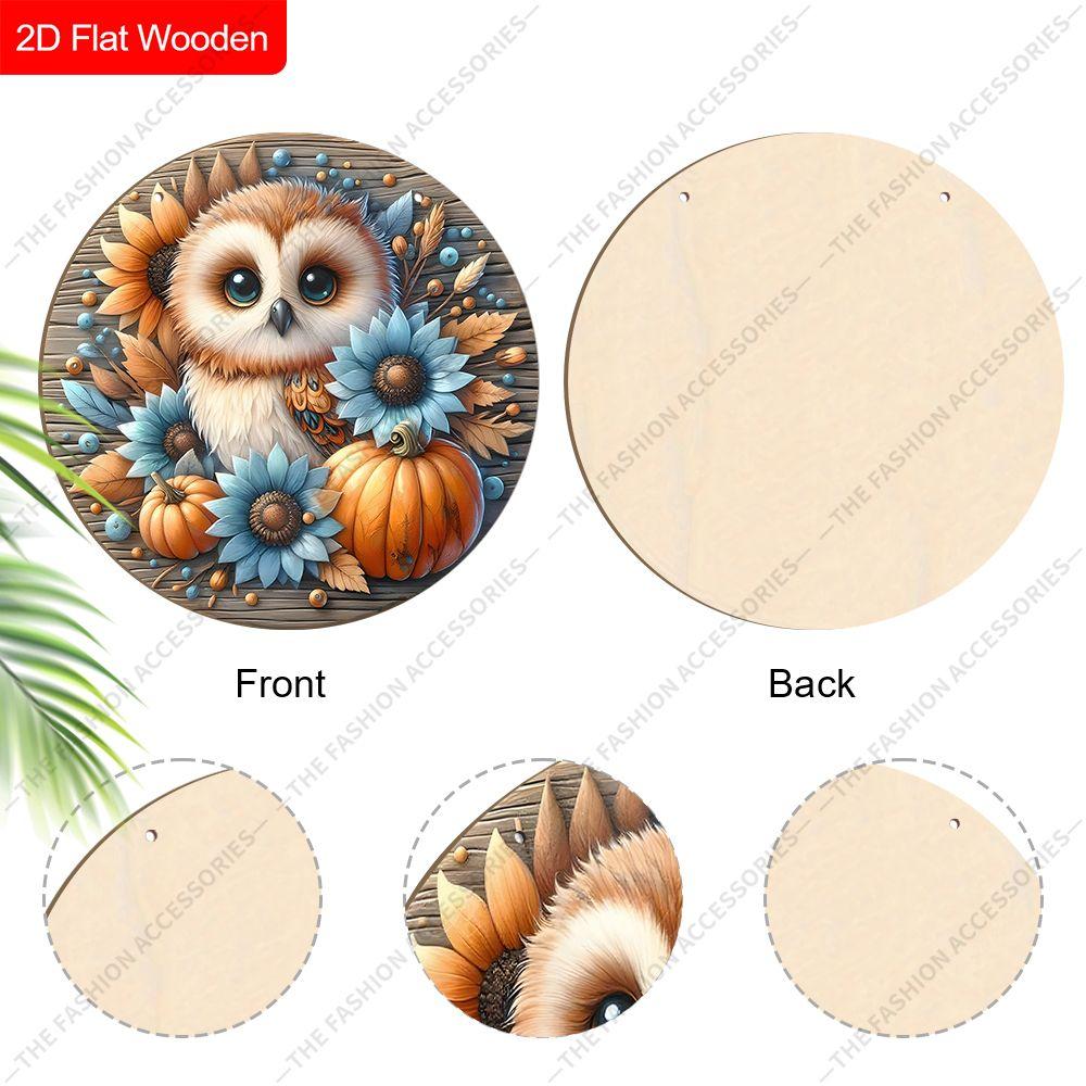 2D Plane Hanging Decorative Signs, Interior Wall or Door Decoration, Garden Decoration, Owl Pattern, Interesting Gifts for Family and Friends
