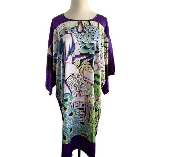 Plus Size Silk Qipao Pajama Robe & Tang Suit Bathrobe