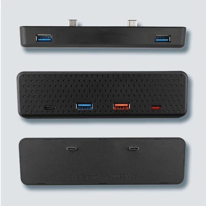 Futhope Glovebox Aarmrest USB Hub Ports for Tesla Model 3 Y -2022 Splitter Docking Station 6/4 In 1 Co-pilot USB Spiliter