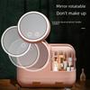 Creative LED Cosmetic Storage Box: Influencer Desktop Organizer with Large Capacity & Dustproof Skincare Holder
