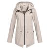 Damen Leichte Reißverschluss Kapuzen Windjacke Dünner Winddichter Outdoor-Mantel