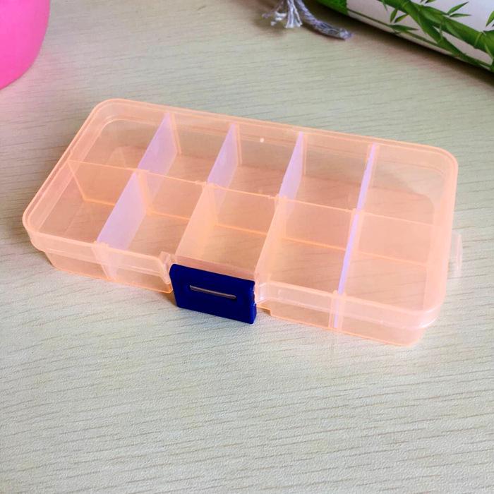 

Съемная классификация DIY прозрачная мини-портативная аптечка дорожная коробка для хранения 10 ячеек шкатулка для украшений органайзер коробка Various options 10pcs