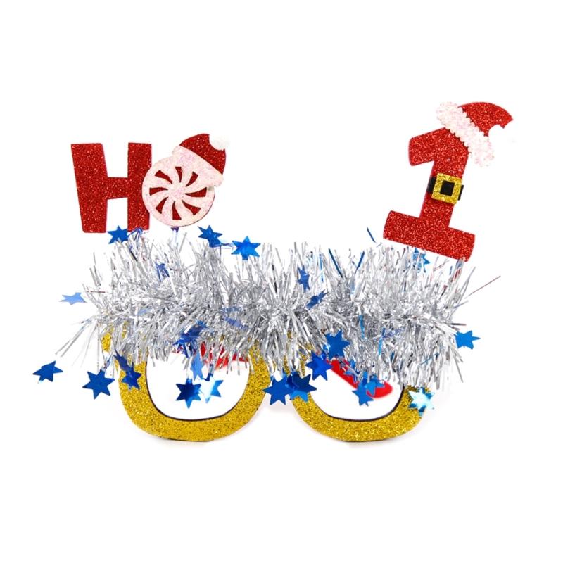 Блестящие рождественские очки Очки для праздничной вечеринки Рамки для рождественских очков, для взрослых и детей Рождественский маскарад