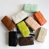 Mini pletená kožená crossbody taška Dámská měkká pravá hovězí kůže přes hrudník pas s magnetem