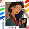 Mulan Oil Paint by Numbers Painting Kit Handmade Diy Home Decoration Gift
