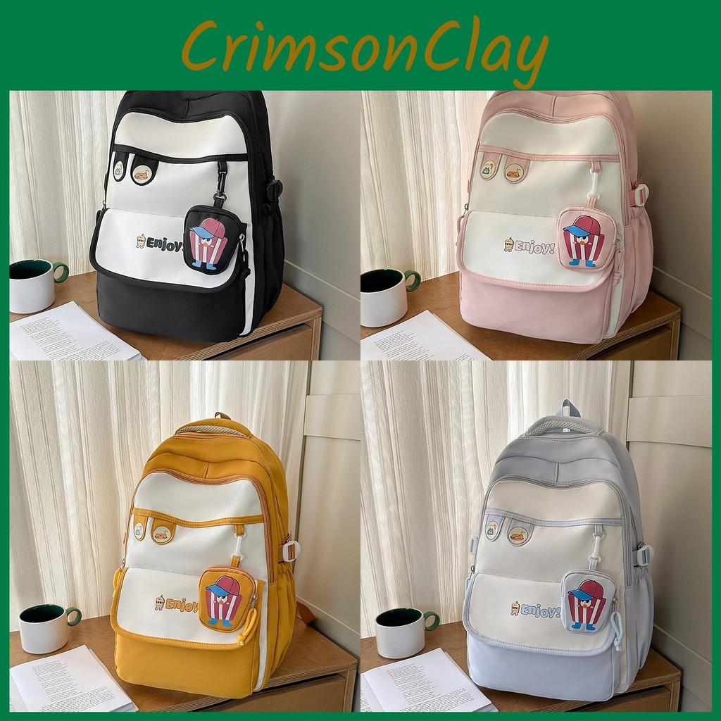 Lightweight Youth Backpack Computer Bag With Color Block Design For School Use