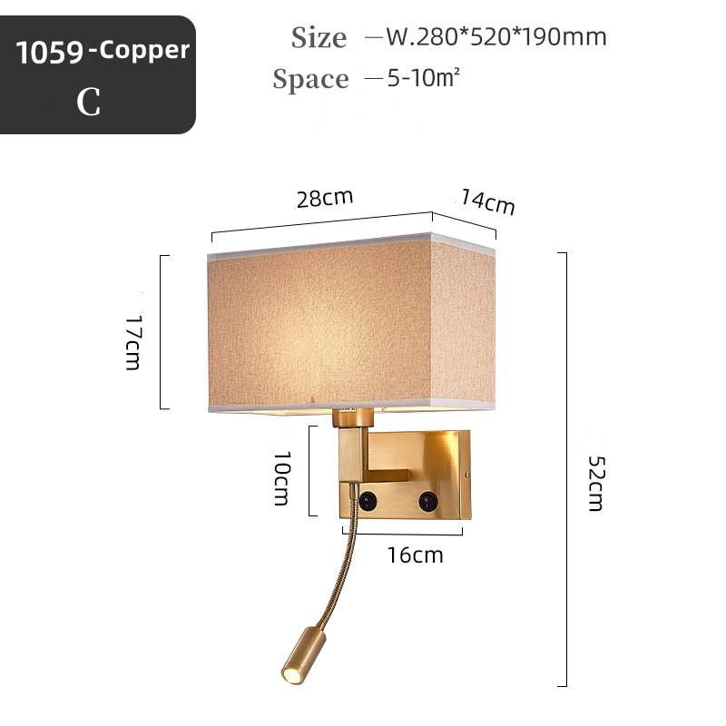 Modern LED Wall Lamp with 360° Rotation Spotlight Nordic Bedroom Wall Light for Reading Bedside Living Room Decoration 12W