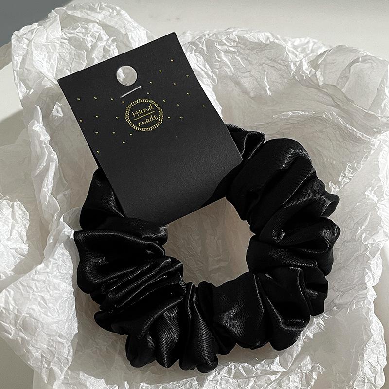 2026 Essigsäure Streamer Satin Dickdarm Haargummi Französisch High-End Elastisches Pferdeschwanz Kopfseil Mode Kopfbedeckung Haarschmuck