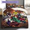 Demon Slayer Pattern Bedding Quilt Set  Home Decoration  Gift (1 * duvet cover + 2 * pillowcase  without core)