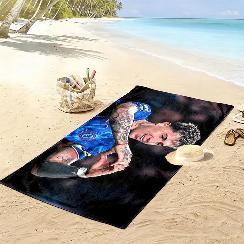Enzo Print Beach Towel, Large Soft Quick Dry Towel for Beach Camping Swimming