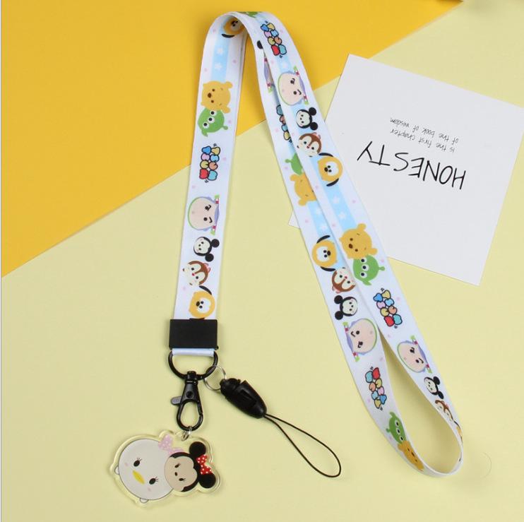 Creative Cartoon Phone Case Lanyard with Acrylic Pendant Keychain - Trendy Neck Hanging Accessory for Women