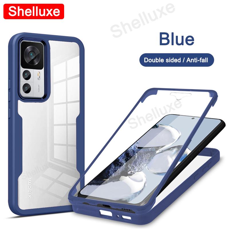 Mi12T 360 Full Body Front+Back Clear Case Shelluxe For Xiaomi Mi 12 12X 12T Pro For Xiomi Mi12 Lite Silicone Double Sided Cover
