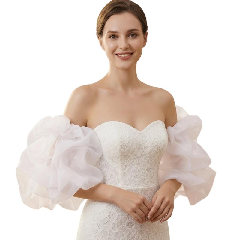 

Elasticated Bridal Arm Sleeves Premium Flared Coverage For Formal Ceremonies And Receptions 1 кремовый