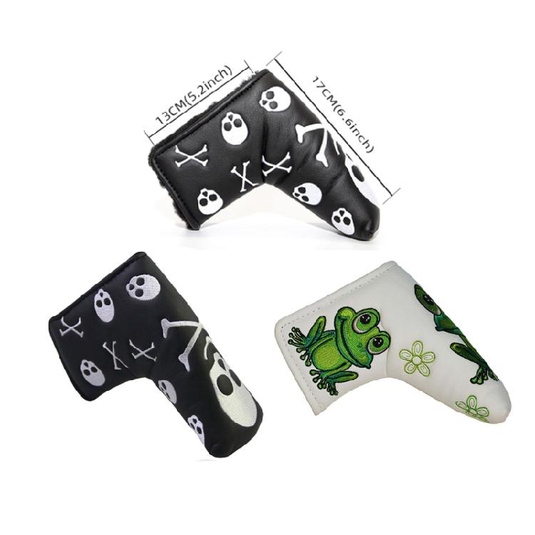 Frogs Skull Golf Iron Head Cover Thick PU Leather Golf Head Cover Replacement Headcover Protective Cover Easy to Use