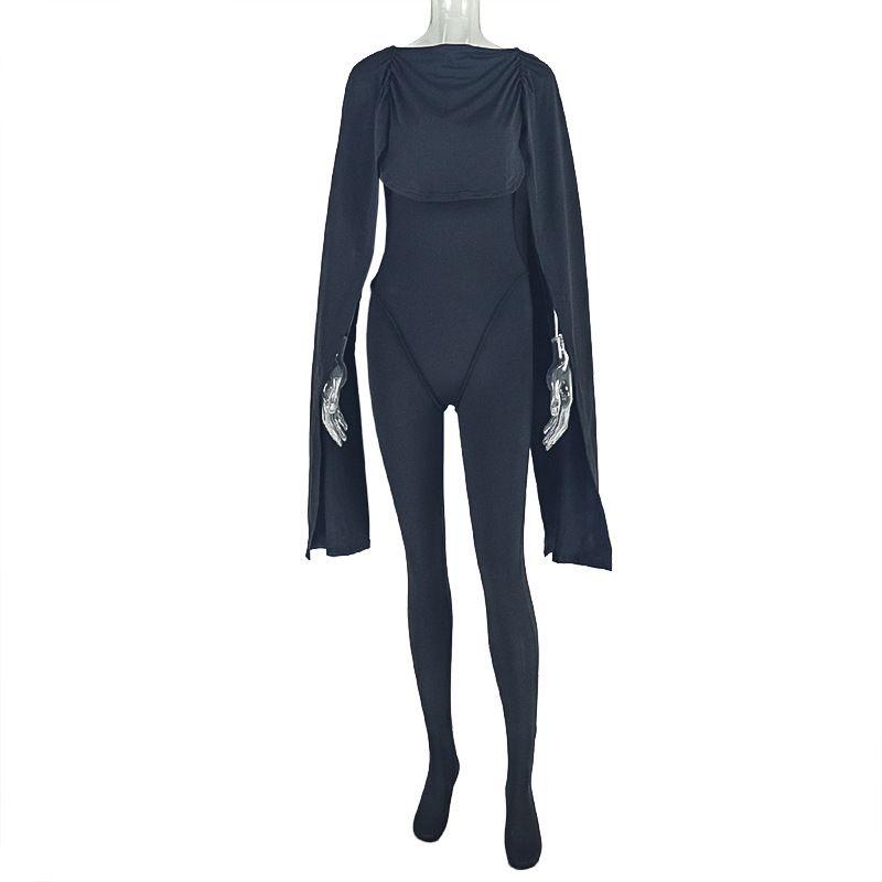 

Fashion Style Pure Color Fashion Women s Wear Lace-up Patchwork Tight Jumpsuit Ruched Sleeveless off-Neck Jumpsuit Black L