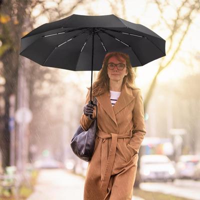 Automatic Folding Umbrella Automatic Open Outdoor Wind Proof Umbrella Lightweight Thick Portable Women Men Outdoor Accessories