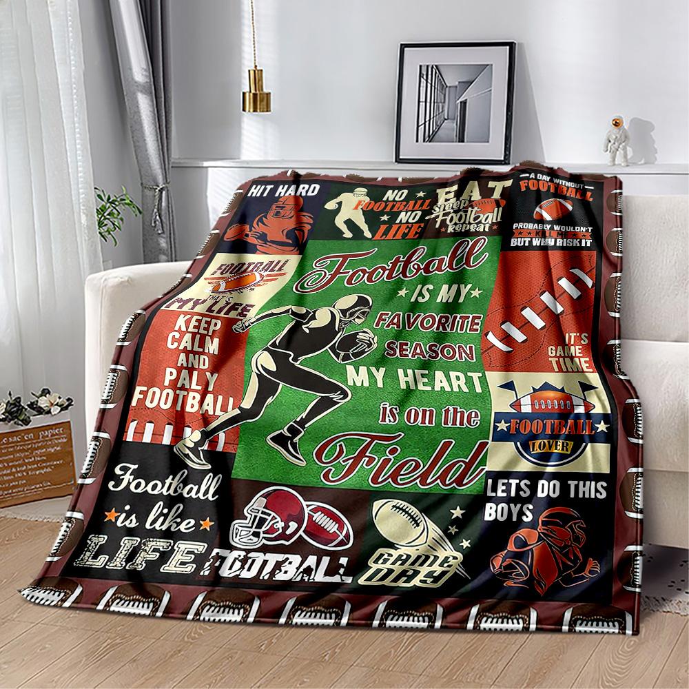 Football Fanatic Quilt Blankets are suitable for living rooms, bedrooms, camping, and other places, making them an ideal choice for gifts.