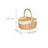Large Handwoven Wicker Rattan Bamboo Storage Baskets With Lid Portable Picnic Outdoor Shopping Market Tote Ganizer