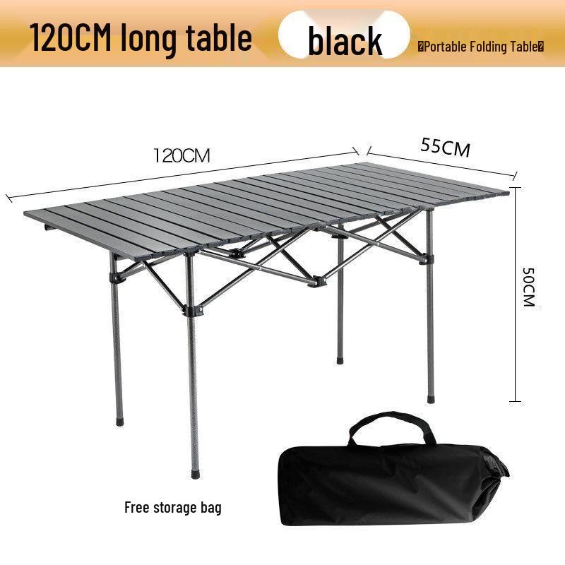 Folding Portable Carbon Steel Camping Table and Chairs Set for Outdoor Dining and Street Stalls