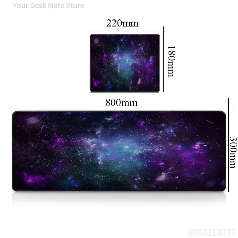 Purple Galaxy Starry Sky Desk Mat NonSlip Large Gaming Mouse Pad Soft Waterproof Office Keyboard Pad