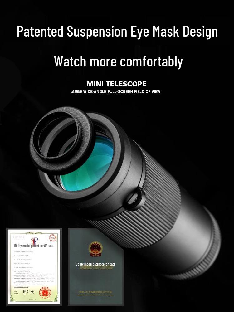 HD Pro Monocular Telescope: High Magnification, Ultra-Portable, Ideal for Concerts and Outdoor Use.