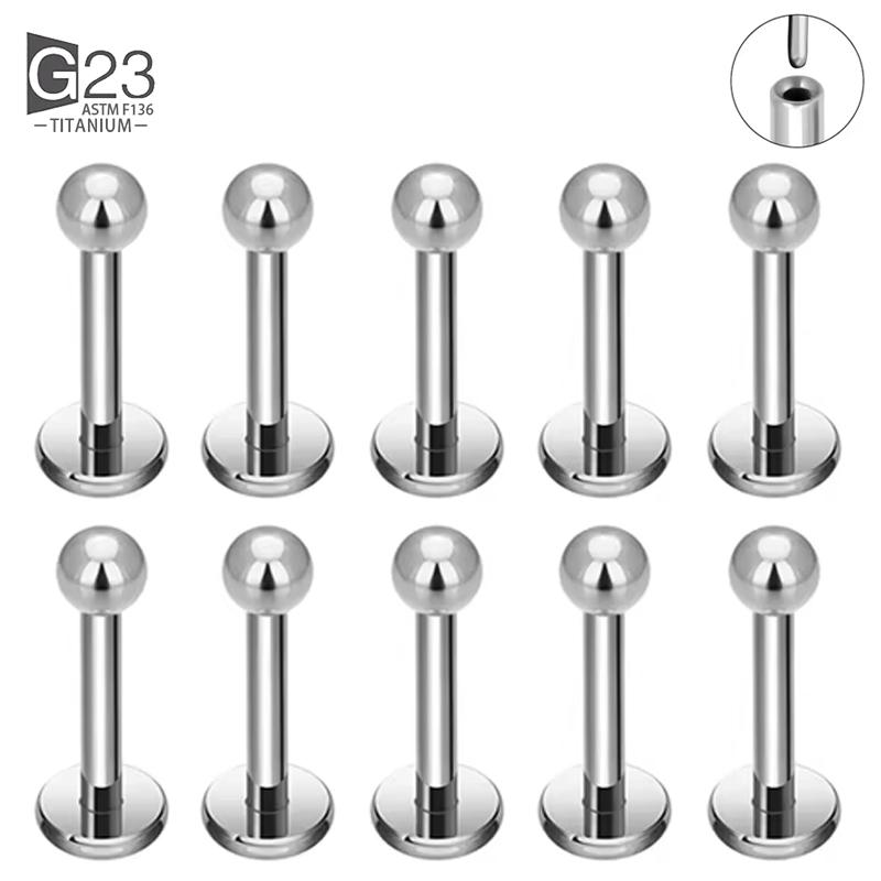 

10 шт. 20/18/16g G23 Титан Пирсинг CZ Губа Лабре Серьги набор Кольцо-штанга для губы Трагус Свободная Спираль Хрящ Циркон Для Женщин 18G 1.0x10x4x3mm