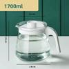 Large Capacity Glass Kettle High Temperature Resistance Water Bottle Household Transparent Teapot Coffee Jug Drinking Utensil