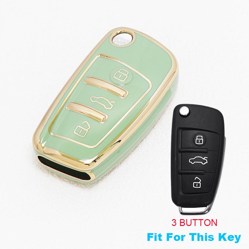 Fashion TPU For Q5 A6 S6 A7 C6 R8 A1 A3 Q3 A4 A5 B6 B7 B8 8P 8V 8L TT RS Sline Auto Keyless Protector Car Key Case Cover