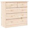 Chest of Drawers ALTA 77x35x73 Cm Solid Pine Wood