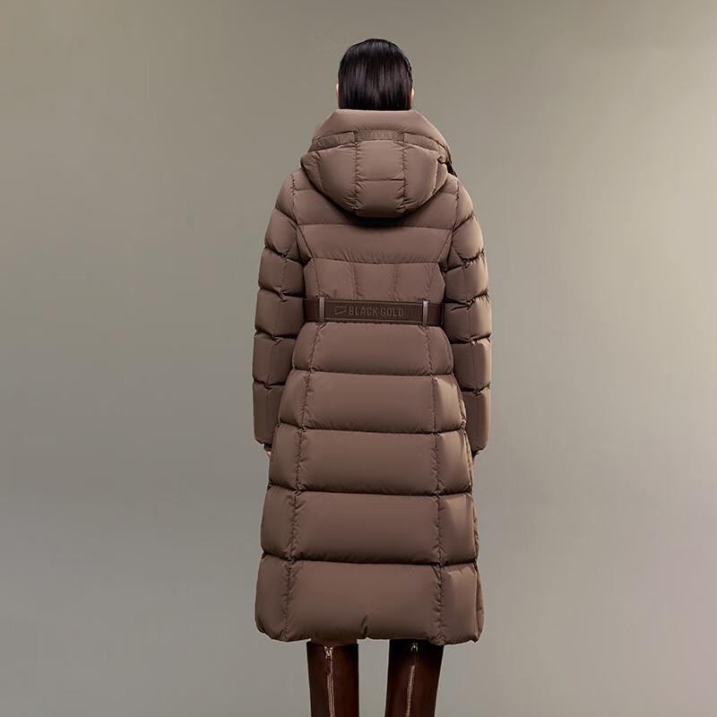 Gaofeng Women's Black Gold Queen Long Goose Down Jacket