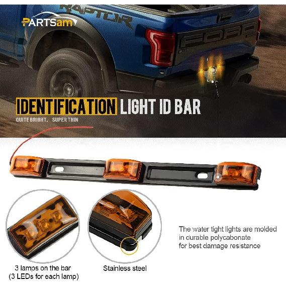 Amber 12V LED Tow Truck Light Bars, LED Identification Bar Lights Marker Li