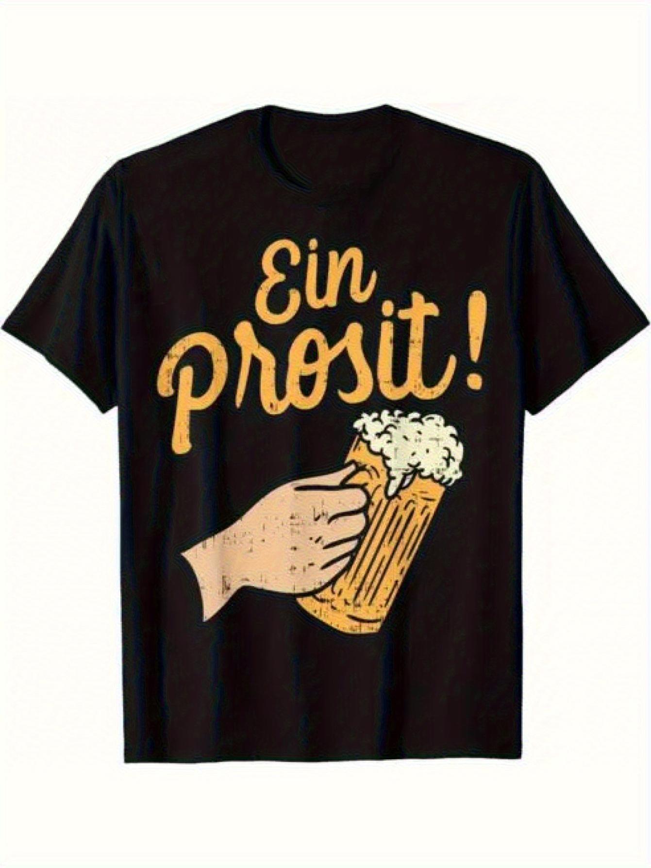 Oktoberfest Beer T-shirt - Ein Prost! German Cheers Graphic M