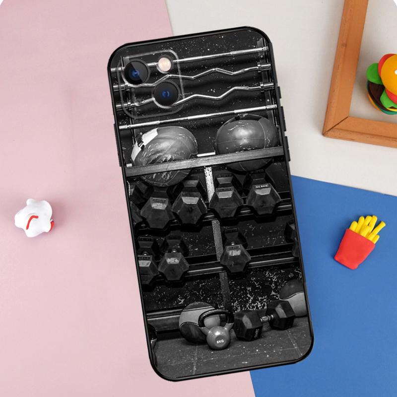 

Fitness Equipment Phone Case For iPhone 16 Pro Max 11 12 13 Mini 14 15 Pro Max XR 16e 15 16 Plus Cover Shell iPhone 12 mini
