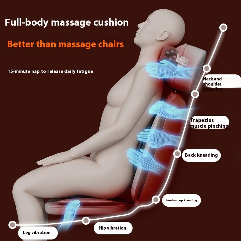 Massage Cushion Seat Cushion Massage Instrument Household Full Body Chair Cushion Back Neck Lumbar Spine