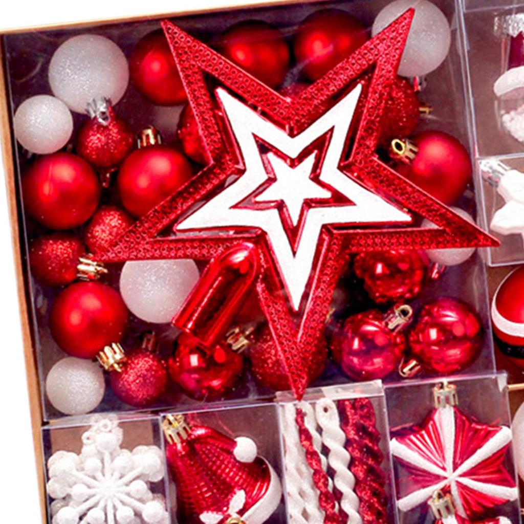 80 Pieces Christmas Balls Ornaments Hanging Decorations Pendants Baubles for