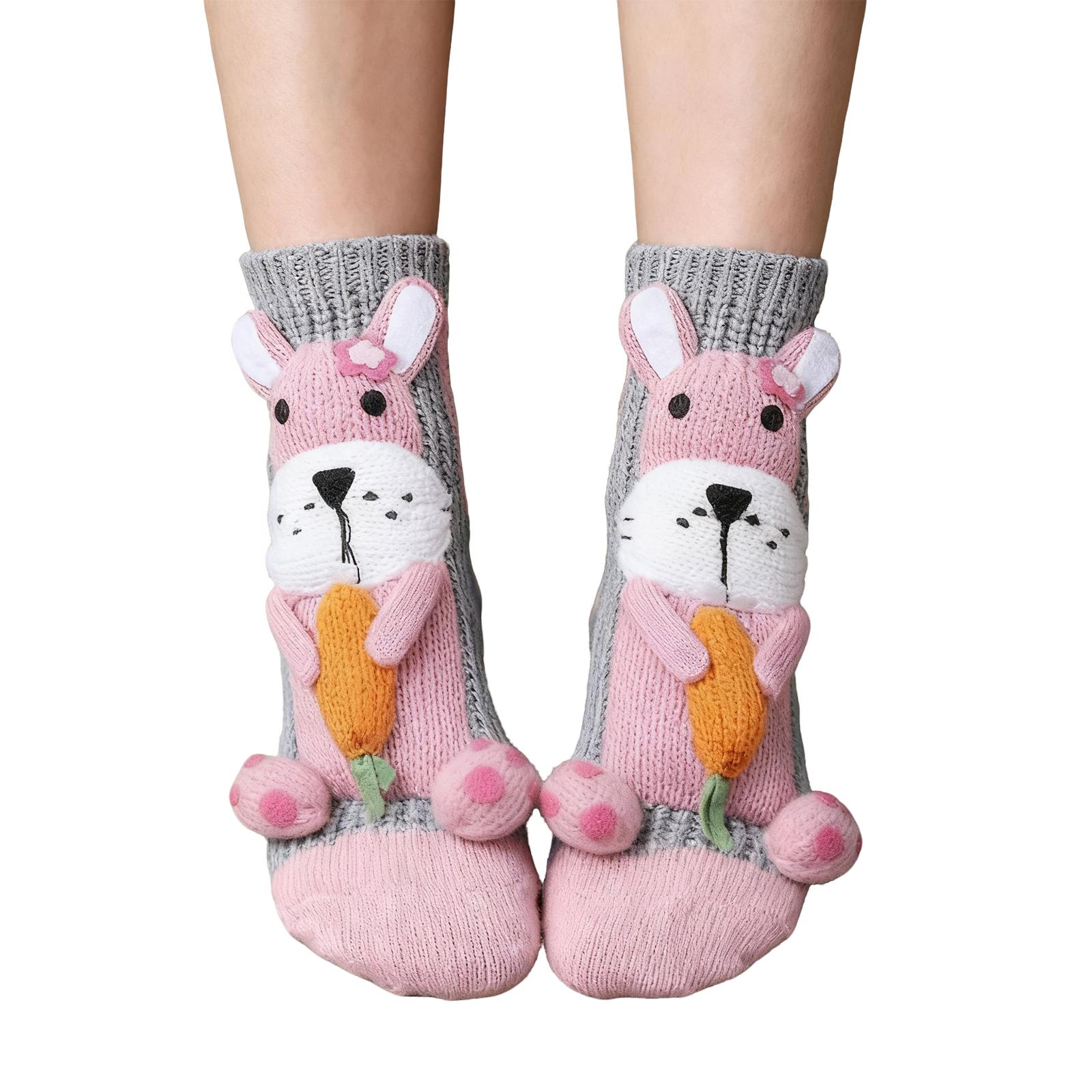 

Women Men Socks Lady Christmas Gift Sock Winter Cute Wool 3D Ladies Crazy Sock Female Thermal Thicken Warm Animal Socks 2025 One Size