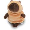 Morisaka Global Mochikapi Mini Capybara Plush Toy 7x5x13cm Soft Touch Cute Animal Mochi Series MOKP-0088