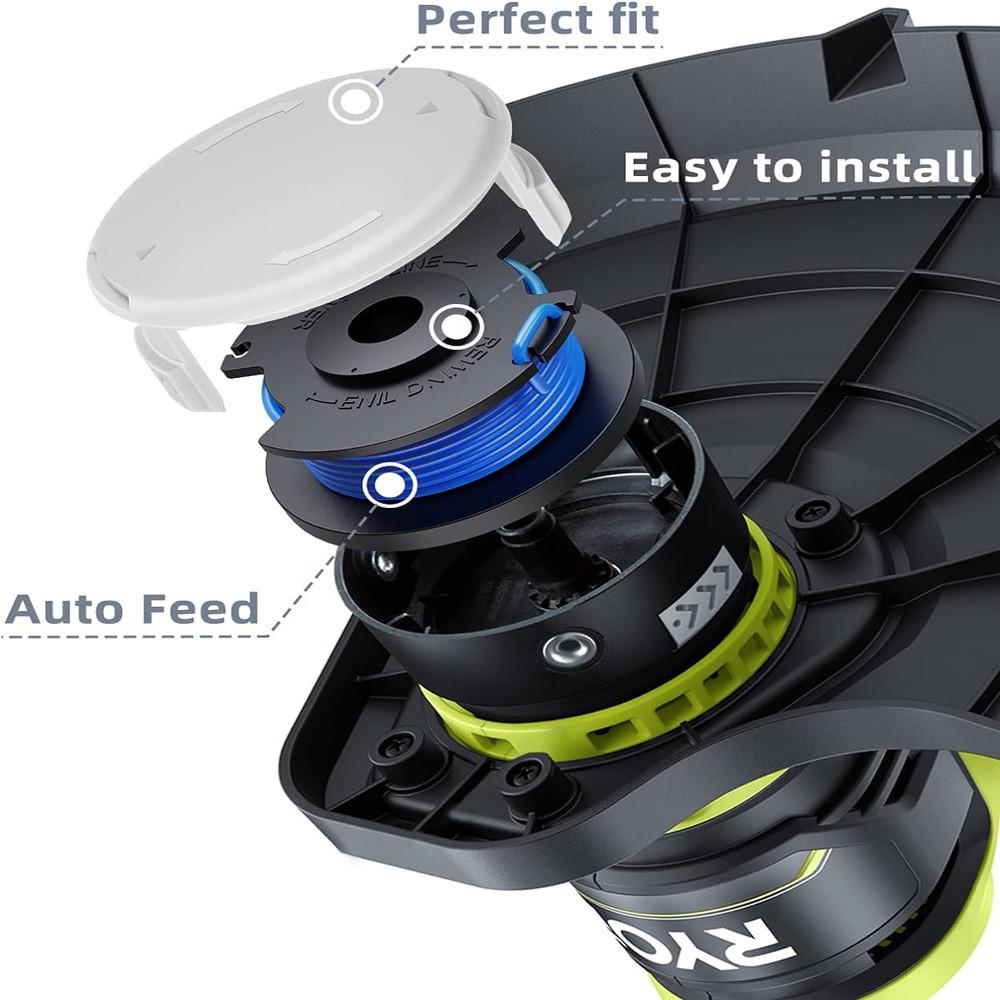Ryobi Lawn Trimmer Head Replacement Kit With Nylon And Fiberglass For Ac14rl3a And Ac14hca Edgers