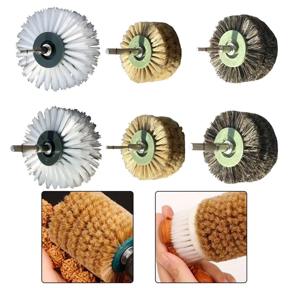 6mm Handle Diameter Circle Brush Bristle Brush Head Bristle Brush  Quick Glue Removal