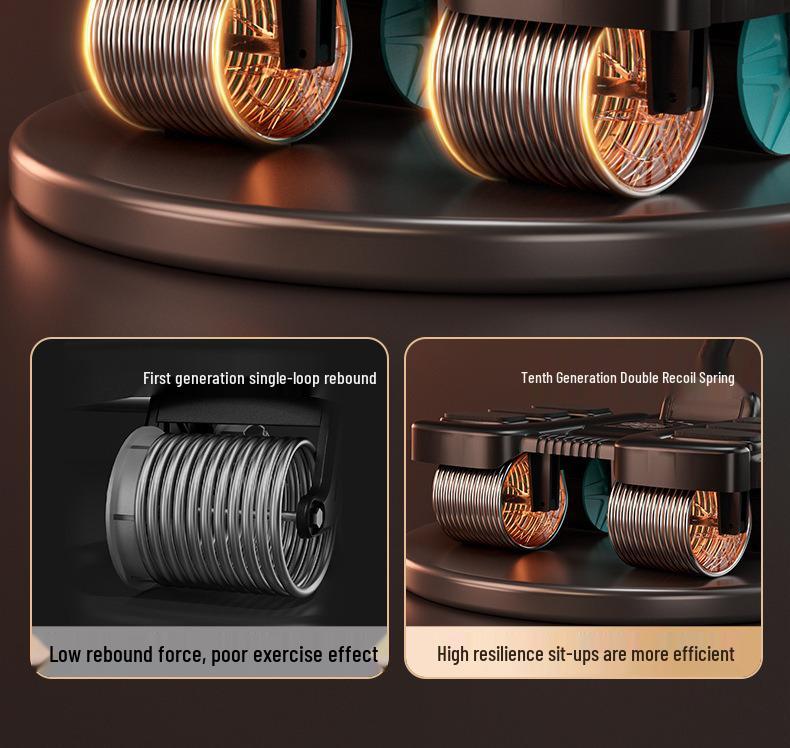 Luxury Four-Wheeled Abdominal Roller with Automatic Rebound and Elbow Support for Ab Muscle Training