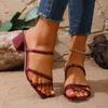 High Heels Flip-Flops, klobige Absätze, Damenschuhe