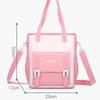 Pink Waterproof Wear-resistant Leisure  School Bags Primary School Girls' After-school Tutoring Shoulder Bag Lightweight Nylon Material Bookbag